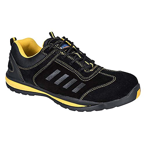 Portwest Deportivo Steelite Lusum S1P Hro, Tamaño: 42, Color: Negro, FW34BKR42
