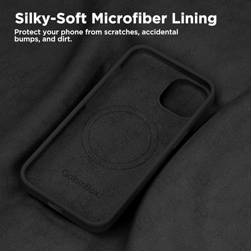 Image of GolbinBox Magnetic for iPhone 13 /14 Case, Silicone Cover, Black