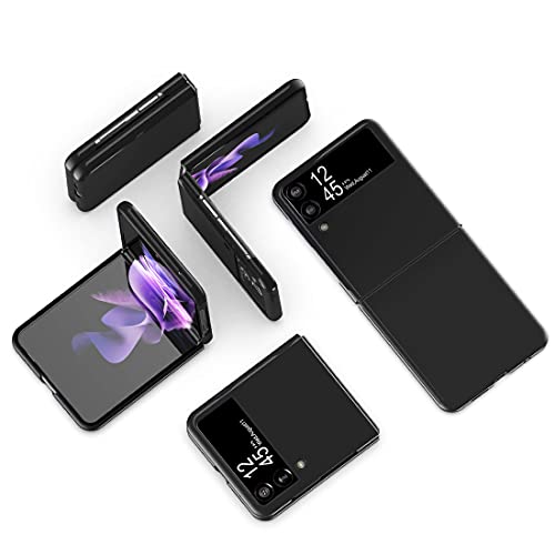 Cresee Case For Samsung Galaxy Z Flip 3 5G 2021, Slim Fit Matte Pc Cover Phone Case For Galaxy Z Flip3 - Black #TOP2