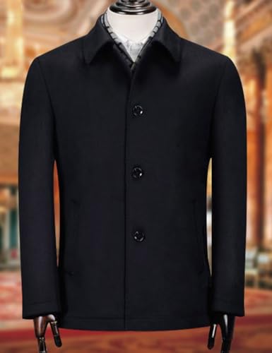 Men's Classic Wool Blend Blazer Jacket Slim Fit Lapel Business Casual Sport Coat Fall Winter2