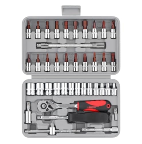 Tool Box Tool Kit Tool Set 40 Piece Socket Wrench Set Hand Tool Kit Ratchet Wrench for Car Repair Tool Set Tool Kits for Home