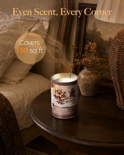 Image of M&SENSE Cinnamon Chai Latte Scented Soy Fall Candles, 11.3 oz
