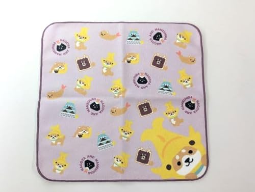 名古屋限定 名古屋×豆柴 タオルはんかち 紫