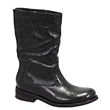  Felmini - Damen Schuhe - Verlieben GREDO 1012 - Cowboy & Biker Stiefel - Echtes Leder - Schwarz - 36 EU Size
