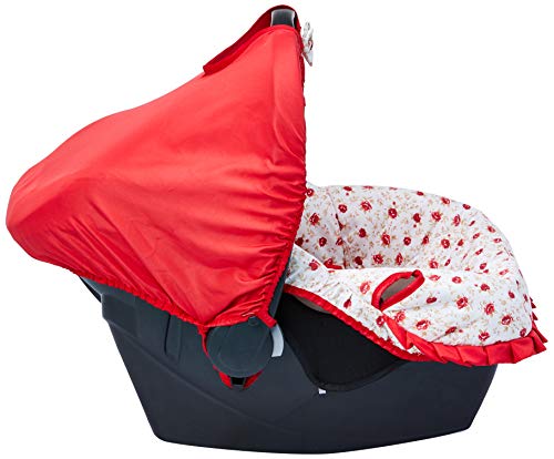 Capa para Bebe Conforto Flor, Multimarcas sem Bordado, Alan Pierre Baby, Vermelho Nova/Bra