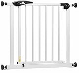 Flexible et polyvalent : disponible en plusieurs largeurs de 74 à 115 cm, la grille s'adapte parfaitement à presque toutes les portes ou escaliers. Elle peut être ouverte à gauche ou à droite et convainc par son design moderne et discret qui s'intègre harmonieusement dans n'importe quelle maison, sans perçage ni outils.