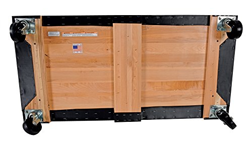 Vestil Fdol-2448-12 Vinyl Covered Hardwood Dolly, 1200 Lbs Capacity, 48" Length X 24" Width X 7" Height Deck #TOP4