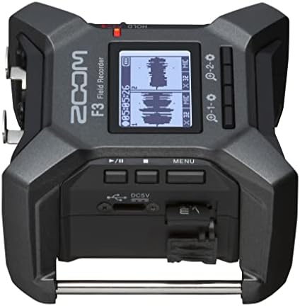 Zoom F3 Professional Field Recorder, 32-bit Float Recording, 2 Channel Recorder, Dual AD Converters, 2 Locking XLR/TRS Inputs, Battery Powered, Wireless Control