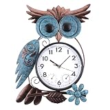 MUMTOP Owl Outdoor Clock Waterproof, 14.56 Inch Outside Wall Clock with...