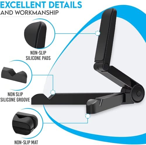 Universal Adjustable Portable bracket Tablet Holder Stand Desk for iPad Phone iPhone Samsung HUAWEI Tablet (black)