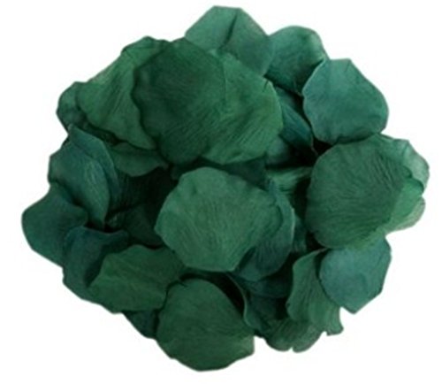 1000Qingsun Rose Petals Artificial Flower Wedding Party Vase Decor Bridal Shower Favor Centerpieces Confetti (Deep Green)