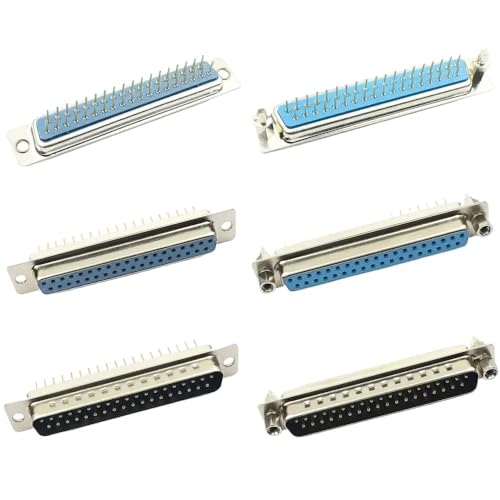 Image of 2PCS DB9 Female Male PCB Mount D-Sub 9Pin PCB Connector RS232 Connector 90-Degree Bent Needle DR9 ﻿(1 Female 1 Male)