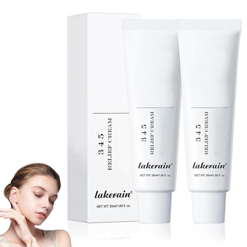 345 Relief Cream,345 Relief Cream,345 crema de humedad facial calmante,humectante,345 crema de reparación para el rostro con acné y piel grasa,para todo tipo de piel,crema de salmón vegano(50ml)