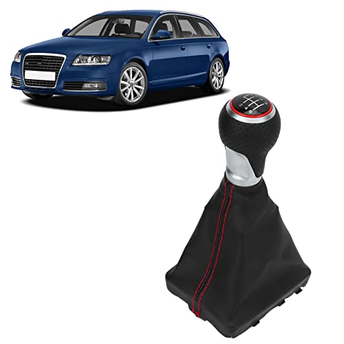 Cabeça de mudança de marchas, letras brancas confortáveis botão de mudança de 6 velocidades, melhor