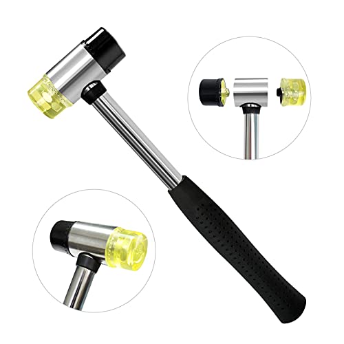 Dhsding Ring Sizer Measuring Tool - Ring Mandrel Gauge Jewelry Rubber Hammer Mallet Finger Sizer Tool 3 Pcs Steel Ring Sizer Tool Set #TOP5