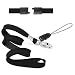 MIFFLIN Premium Flat Breakaway Lanyards with Oval Key Hook + USB Accessory Clip (Satin Black, 36" Line, 2 Pack)