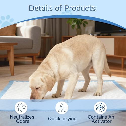 Woonono Puppy Pads Training Pads,Super Absorbent,M,13"X 18",100 Count Disposable Dog Pee Pads by WOONONO - Used condition - Image 5