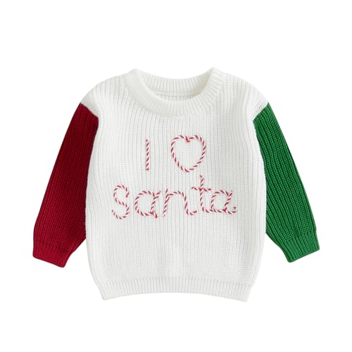 Image of Toddler Baby Girl Knit Sweaters Oversized Long Sleeve Embroidery Shirt Top Newborn Infant Cute Fall Winter Clothes