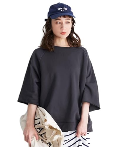 [コカ] ラグランスリーブ スウェットトップス 全3色 チャコール ONE SIZEのサムネイル