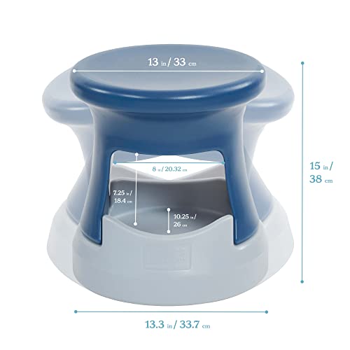 Image of ECR4Kids Active Storage Wobble Stool, 15in Seat Height, Childrens Furniture, Navy /Light Grey