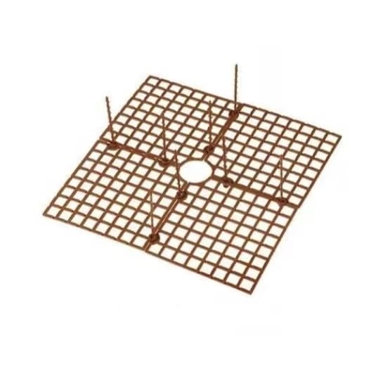 Protección de las raíces de las plantas de malla para macetas (café, 30 cm, rectangular)