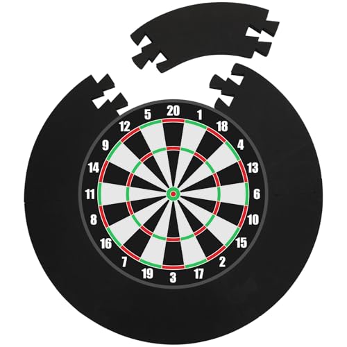 Dartboard Wall Protector, 6 Sections Splicing Round Foam Backboard Surround, 28.5 in Outer Diameter, 18.3 in Inner Diameter EVA Foam Dart Boards Protector, Easy Assembly