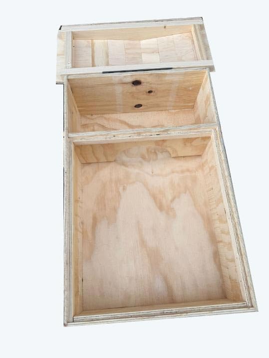 Scatola box Casetta teca terrario tartarugario casa per taratarughe tartaruga di terra chalet in legno rettili recinto recinzione gabbia allevamento trasportino 60x40x23h caiolla ricovero