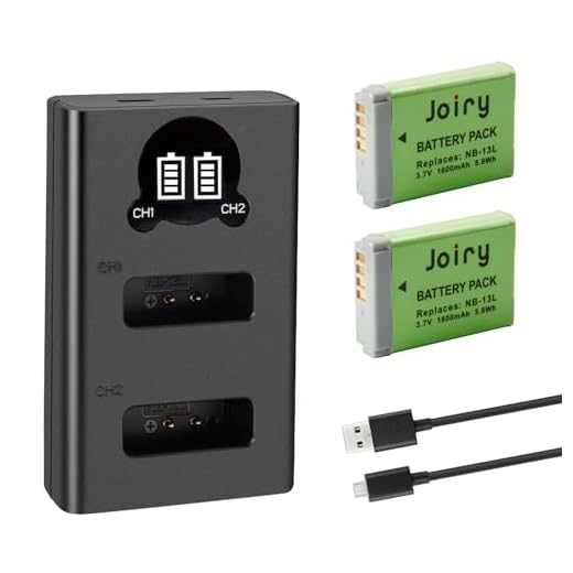2 X NB-13L ersättningsbatteri och dubbla laddare kompatibel med Canon PowerShot G5X, G5X Mark II, G7X, G7X Mark II, G7 X Mark III, SX720 HS, SX730 HS, SX740 HS, SX620 HS, G1X Mark III,G9X, G9X Mark II