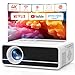 Beamer 4K【Offizielle Netflix & 20000L Full HD 1080P】 AKATUO Smart Projektor 4K Heimkino, Elektrischer Fokus & Auto Trapezkorrektur, WiFi6 Bluetooth Outdoor Beamer für Handy iPhone