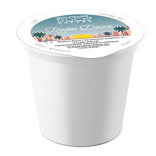 Wolfgang Puck Coffee Single Serve Capsules, Medium Roast, Compatible with Keurig K-Cup Brewers, Rodeo Drive, 24 Count (Pack of 1)