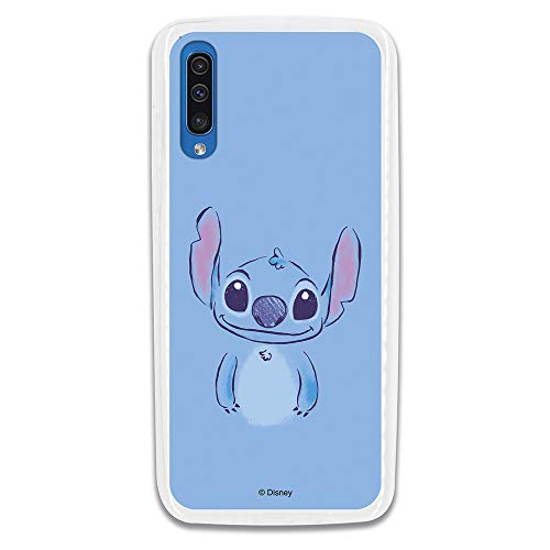 Funda para Samsung Galaxy A70 Oficial de Lilo & Stitch Stitch Azul para Proteger tu móvil. Carcasa para Samsung de Silicona Flexible con...
