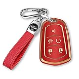 Material: la funda para llave está hecha con TPU suave de alta calidad, no bloquea la señal, fuerte solidez del color con triple galvanoplastia que hace que tu llavero se vea nuevo y de primera calidad.