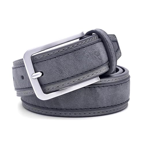 Falkin Leather Waist Belt Casual Waist Straps Leather Women'S Belt, Grey Dark Grey 120