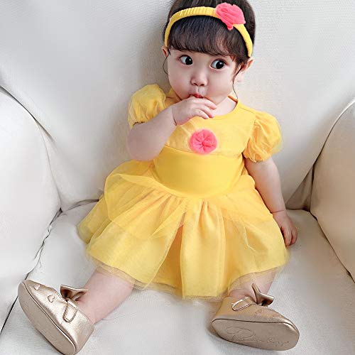 Hihcbf Baby Toddler Girls Christmas Halloween Costume Belle Princess Birthday Bodysuit Romper Tutu Dress W/Headband 3-6M #TOP2