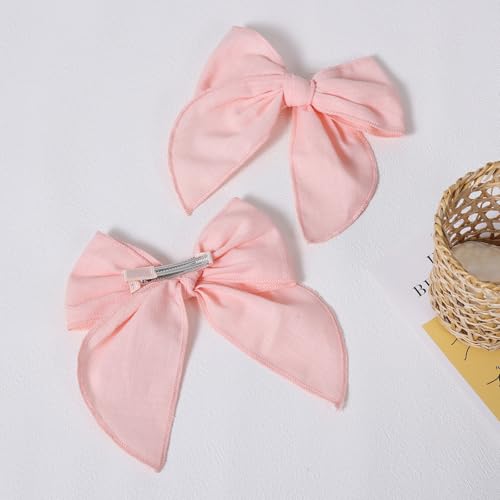 Pinzas para el cabello pack 2 moños fable rosa melocotón miniatura 3