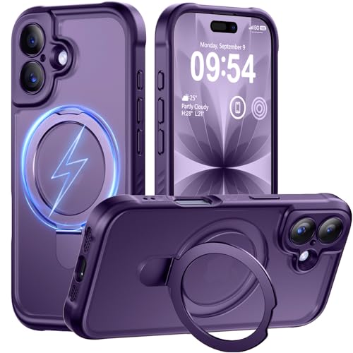 MOCCA Magnetic for iPhone 17 Case with Stand,Deep Purple