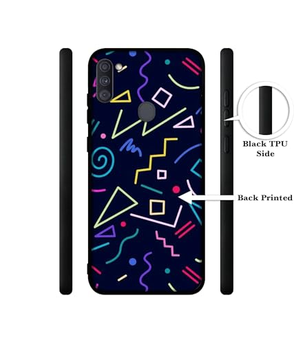 Image of Retro Abstract Design Premium 2D Printed Metal Back Case Cover for Samsung Galaxy A11 4G / M11 4G