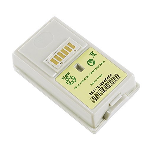 Compatible with Xbox 360 Controller Rechargeable Ni-MH Battery in White By CS Power