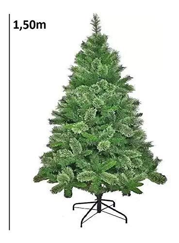 Árvore Pinheiro De Natal Luxo 1,50m Verde Nevada 260 Galhos A0315N