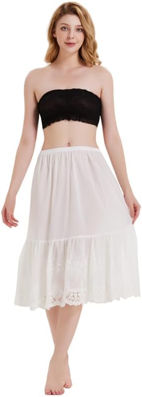 skirt extender dress women slip dresses under lace cotton extenders enaguas de mujer para faldas - Image 2