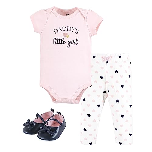 Image of Hudson Baby Unisex Baby Cotton Bodysuit, Pant and Shoe Set