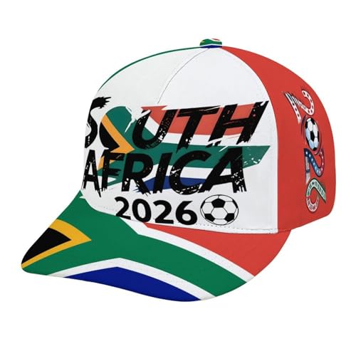 Soccer Cup 2026 Adjustable Baseball Hats Summer of Soccer 26 South Africa Printed Workout Cap Stylish Graphic Trucker Caps