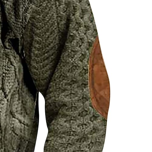 Mens Sweaters Stand Collar Button Pullover Sweatshirt Vintage Long Sleeve Sweater Casual Thermal Tops4