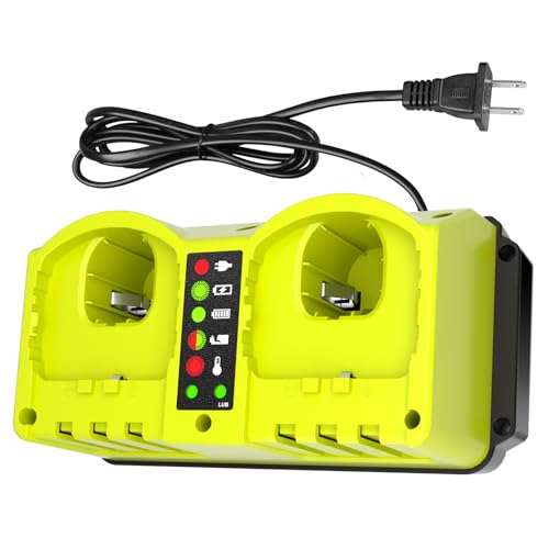 Leisuda P117 Dual 18V Charger Replacement for Ryobi 18V Battery Charger