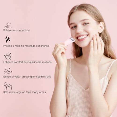 VISDOLL Mini Stainless Steel Ice Facial Roller Face & Under Eye Roller, Travel Size Cooling Facial Tool, for Under Eye Areas that Feel Puffy Or Have A Tired, Dark Look, Skincare Product Scoop — view 4