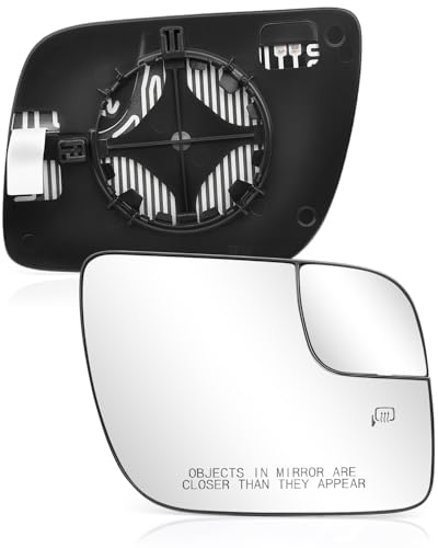 TOP-MAX Passenger Side Mirror Glass Replacement for Ford Explorer 2011 2012 2013 2014 2015 2016 2017 2018 2019, Heated Exterior Right Chrome Convex Mirror with Backing Plate, BB5Z17K707B