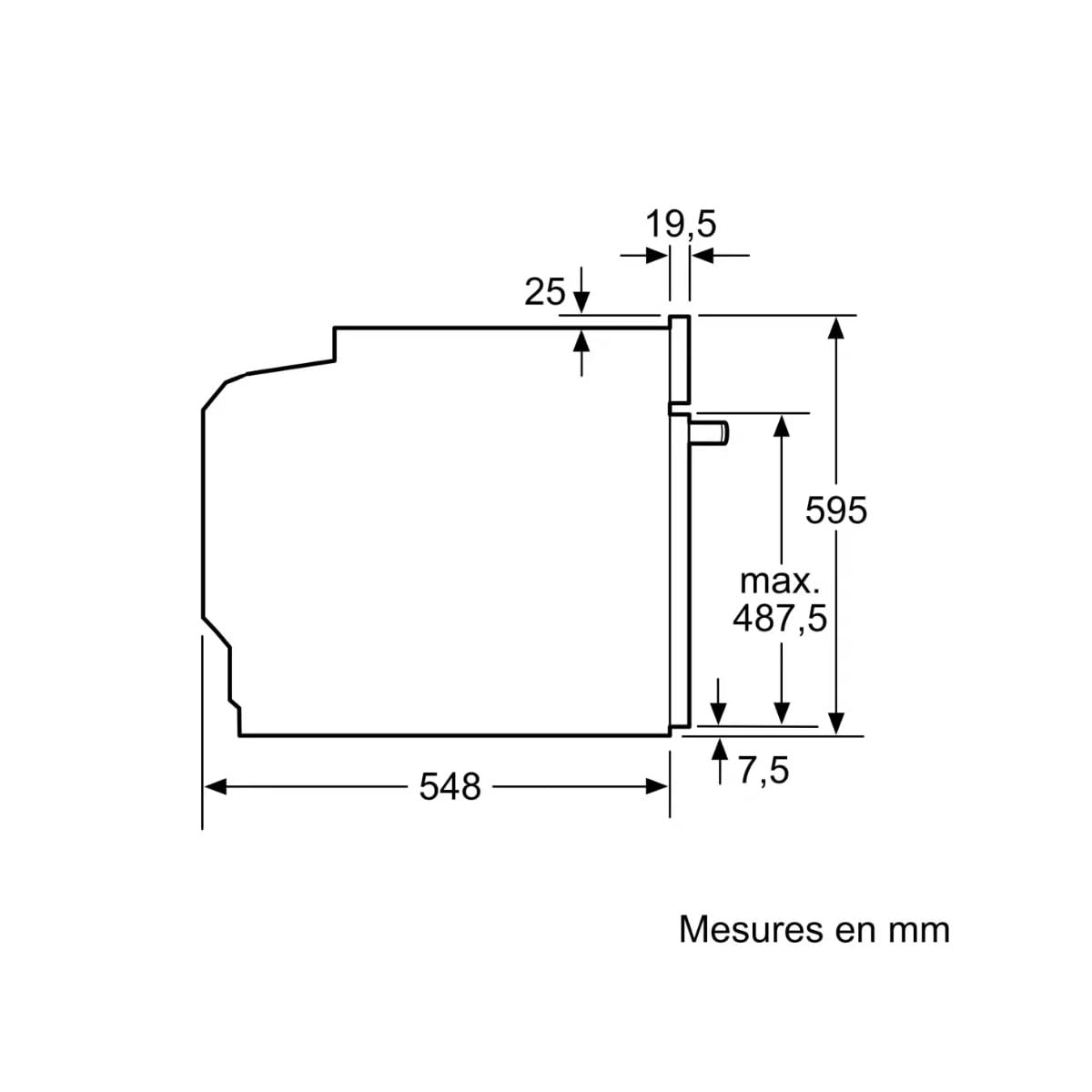 Four Intégrable Multifonction 71l 60cm Pyrolyse/hydrolyse Inox - B5ACH7AN3F
