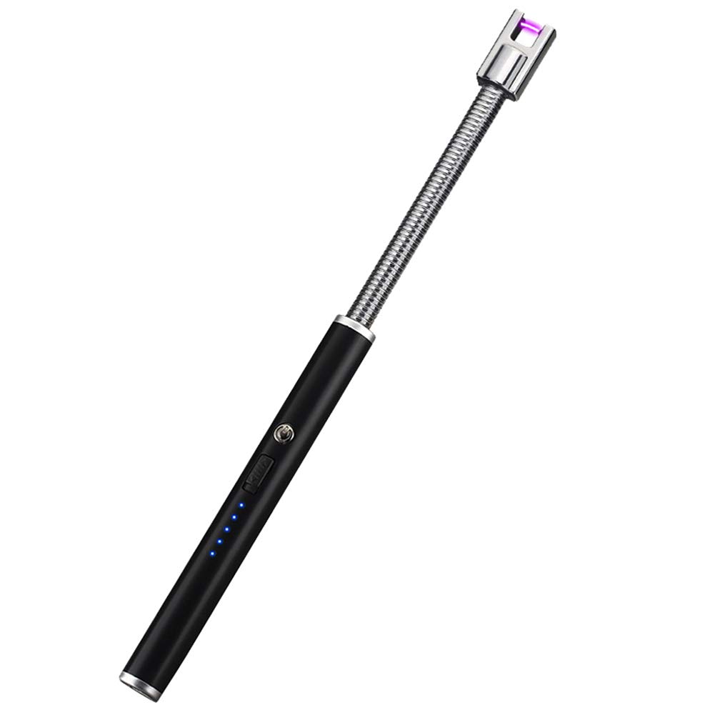 Mitee Electric USB Rechargeable Kitchen Windproof Electronic Arc BBQ Flameless Lighter (Black)