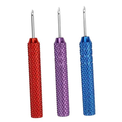 3 Pieces Punch Pin Embroidery Needle Adjustable Portable Starter Tool Felt Poke Pin for Starter Handicraft DIY Craft Beginner