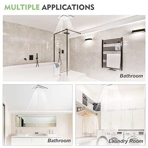 Powereng Bathroom Fan Ceiling Mount Exhaust Ventilation,141 Cfm 0.7 Sones,4 Inches Duct,White,Very Quiet Ventilation And Exhaust Fan #TOP6